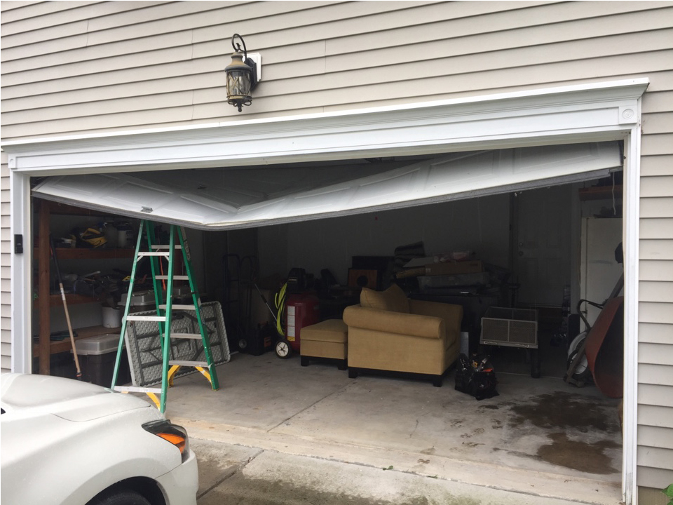 Broken garage door