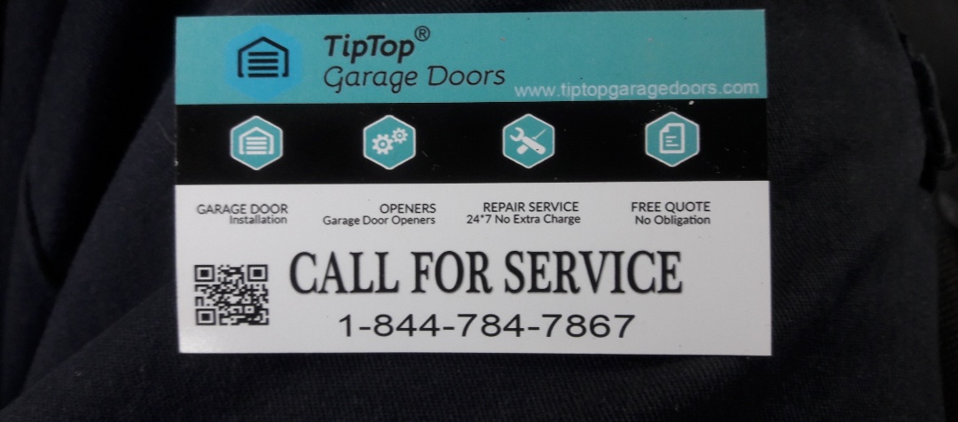 Tip Top Garage Doors Business Card